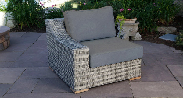 Corsica left arm piece - Sunbrella Cast Slate