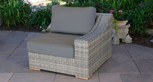 Corsica right arm piece - Sunbrella Casts Slate