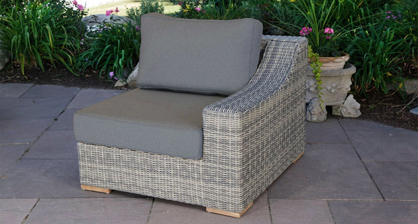 Corsica right arm piece - Sunbrella Casts Slate