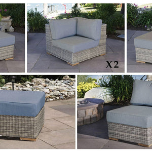 Corsica U shaped pieces - Sunbrella Cast Slate