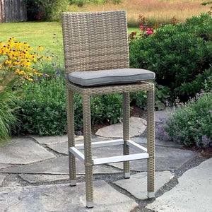 Corsica outdoor bar chair - Sunbrella Cast Slate
