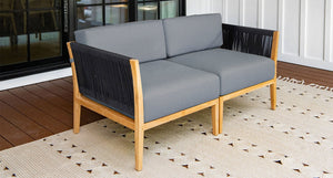 Malibu outdoor loveseat - Sunbrella Cast Slate