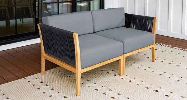 Malibu outdoor loveseat - Sunbrella Cast Slate