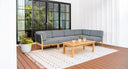 Malibu teak and rope outdoor sectional - Sunbrella Cast Slate