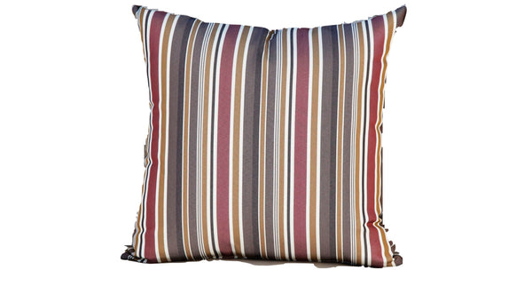 Outdoor Throw Pillow - Red Striped
