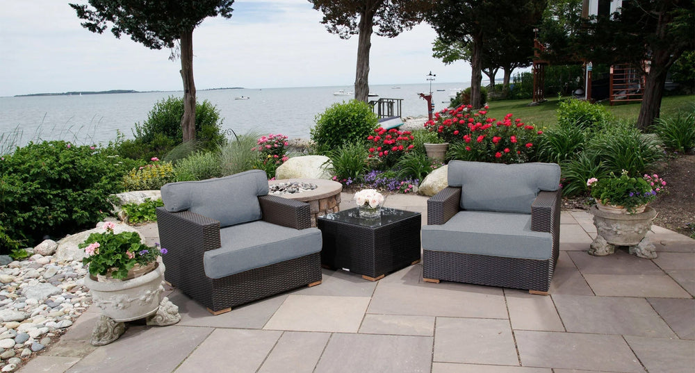 Salina Club Chair Set - Sunbrella Spectrum Mushroom