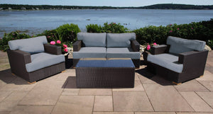 Salina Loveseat & Club Chair Set 2 - Sunbrella Cast Slate