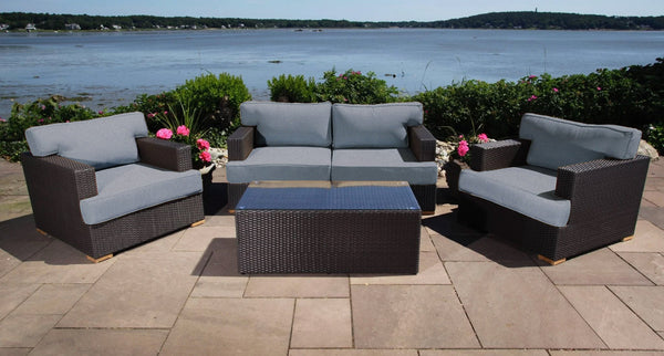 Salina Loveseat & Club Chair Set 2 - Sunbrella Cast Slate