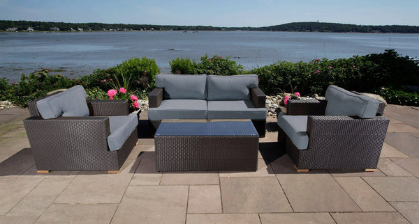 Salina Loveseat & Club Chair Set - Sunbrella Cast Slate