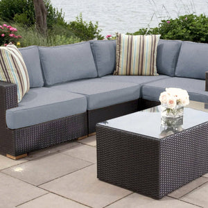 Salina outdoor sectional 2 - Sunbrella Cast Slate