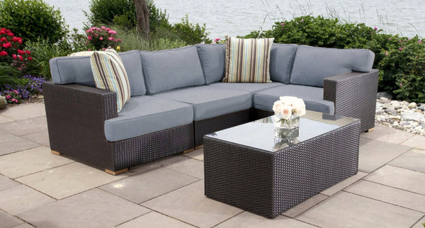 Salina outdoor sectional 2 - Sunbrella Cast Slate
