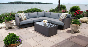 Salina outdoor sectional set 2 - Sunbrella Cast Slate