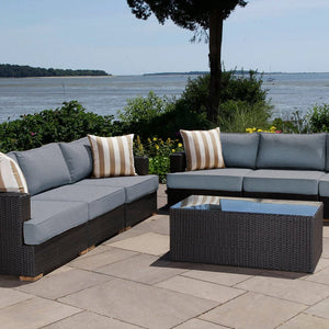 Salina outdoor sofa set - Sunbrella Cast Slate