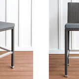Salina bar chair - Sunbrella Cast Slate