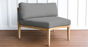 Santorini Gray Teak & Rope Outdoor Daybed