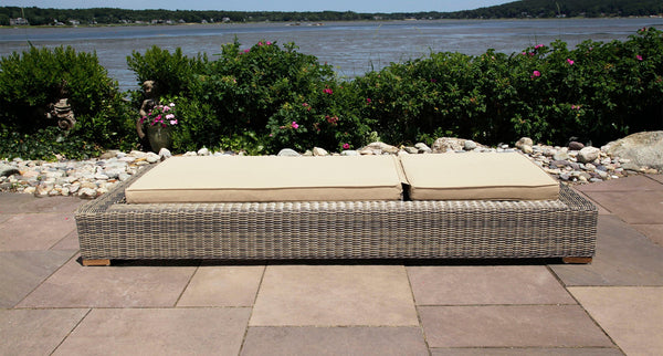 Corsica outdoor chaise lounge chair 2 - Sunbrella Spectrum Mushroom