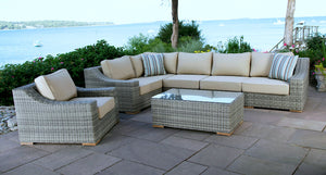 Corsica outdoor sectional - Sunbrella Spectrum Mushroom