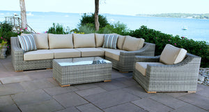 Corsica outdoor sectional 2 - Sunbrella Spectrum Mushroom