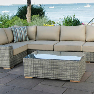 Corsica outdoor sectional - Sunbrella Spectrum Mushroom