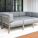 Fiji teak and rope outdoor patio daybed