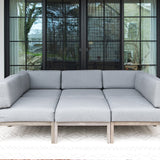 Fiji teak and rope outdoor patio daybed 2