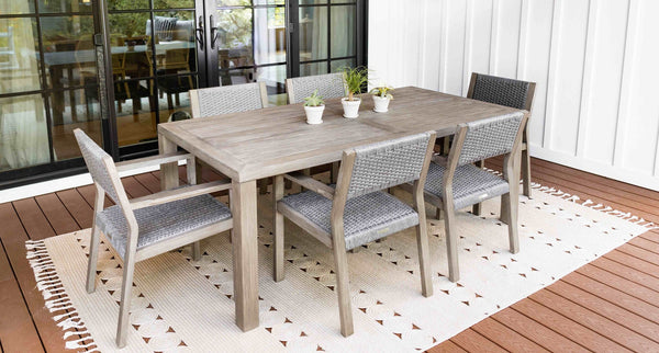 Fiji teak and rope dining set for 6 2