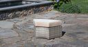 Gray santorini ottoman - Sunbrella Spectrum Mushroom