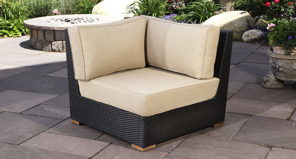 Salina corner piece - Sunbrella Spectrum Mushroom