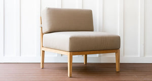 Malibu outdoor armless piece - Sunbrella Spectrum Mushroom