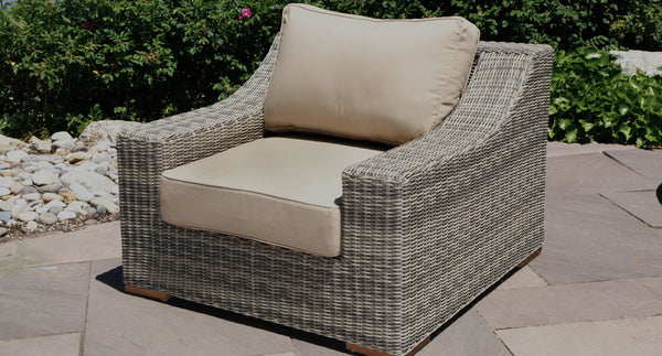 Corsica club chair - Sunbrella Spectrum Mushroom