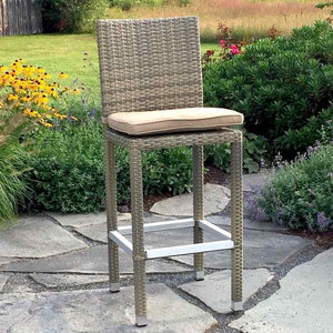 Corsica outdoor bar chair - Sunbrella Spectrum Mushroom