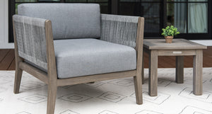 Fiji Teak & Rope Outdoor Club Chair Set