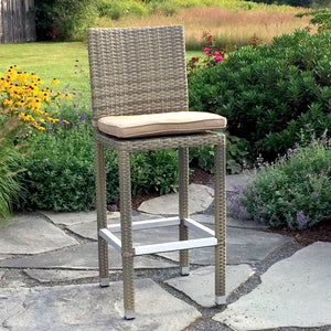 Corsica outdoor bar chair - Sunbrella Spectrum Mushroom