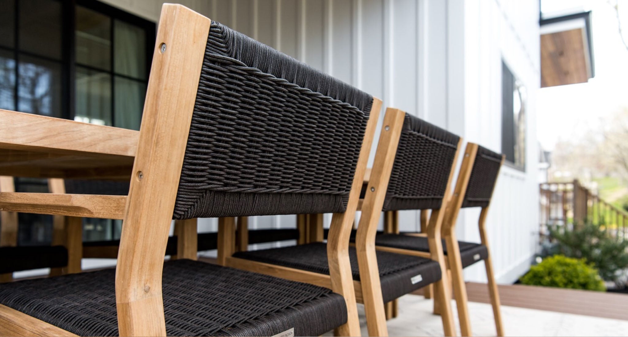 Malibu Teak Rope Outdoor Dining Chair Madbury Road