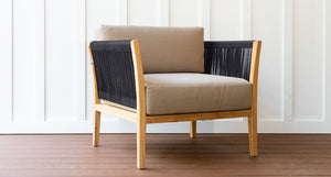 Malibu outdoor club chair - Sunbrella Spectrum Mushroom