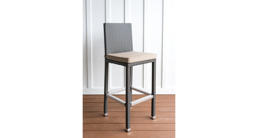 Salina outdoor bar chair - Sunbrella Spectrum Mushroom