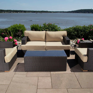 Salina Loveseat & Club Chair Set - Sunbrella Spectrum Mushroom