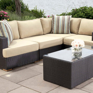 Salina outdoor sectional 2 - Sunbrella Spectrum Mushroom