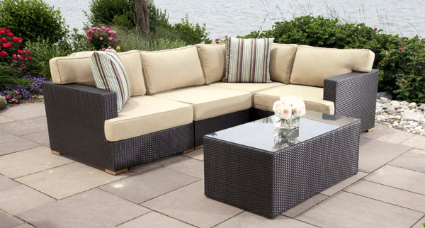 Salina outdoor sectional 2 - Sunbrella Spectrum Mushroom