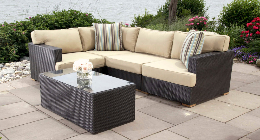 Salina outdoor sectional - Sunbrella Spectrum Mushroom