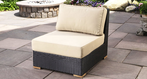 Salina armless piece - Sunbrella Spectrum Mushroom