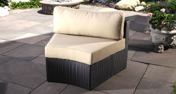 Santorini couch piece - Sunbrella Spectrum Mushroom