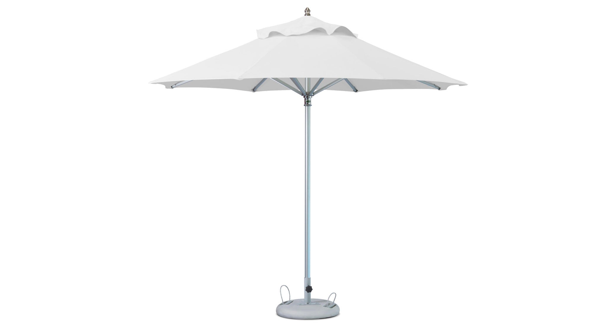 10 Ft. Round Outdoor Umbrella with Base, White 10 Ft. Round Outdoor Umbrella with Base, White
