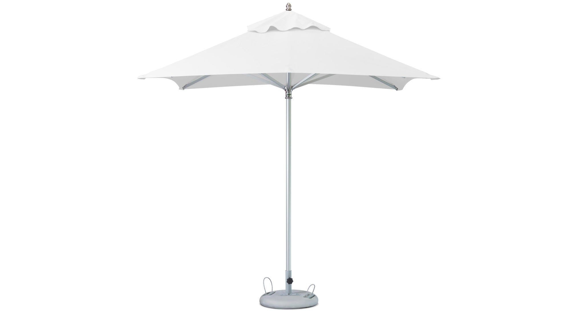 belcourt square patio umbrella base Center Post Shade from contemporary backyards to restaurant patios 125 lb. steel 24 in.